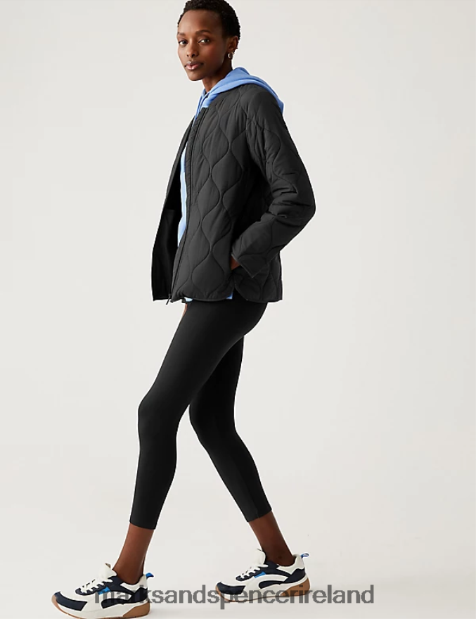 Marks & Spencer Women High Waisted Cropped Leggings Black Clothing 2VJ8DF2650