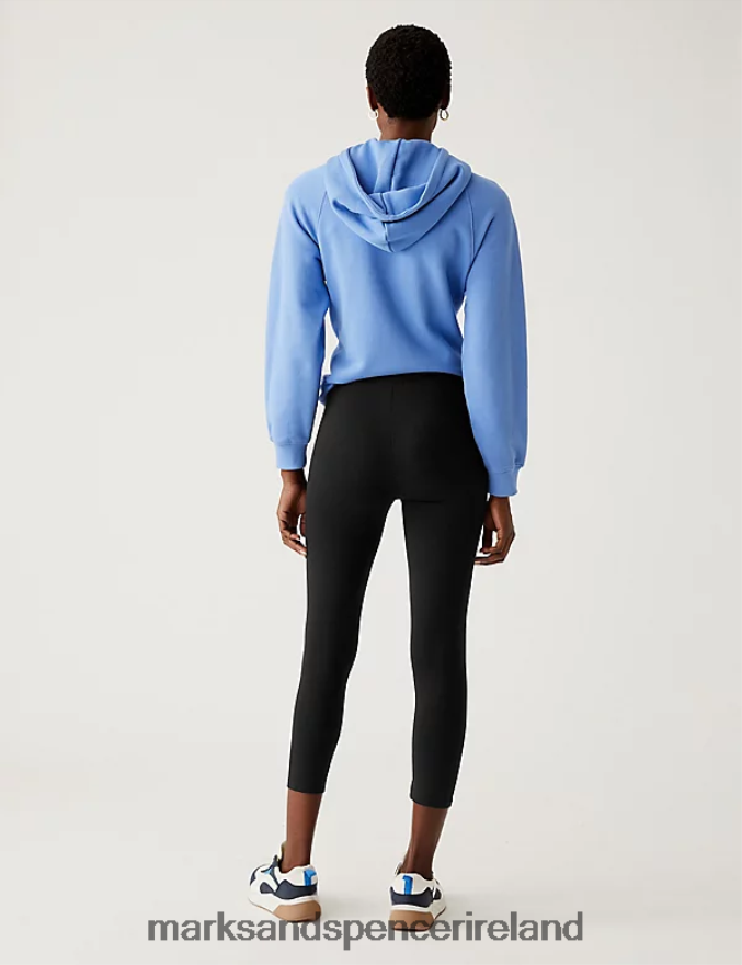 Marks & Spencer Women High Waisted Cropped Leggings Black Clothing 2VJ8DF2650