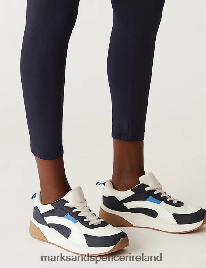 Marks & Spencer Women High Waisted Cropped Leggings Navy Clothing 2VJ8DF2996