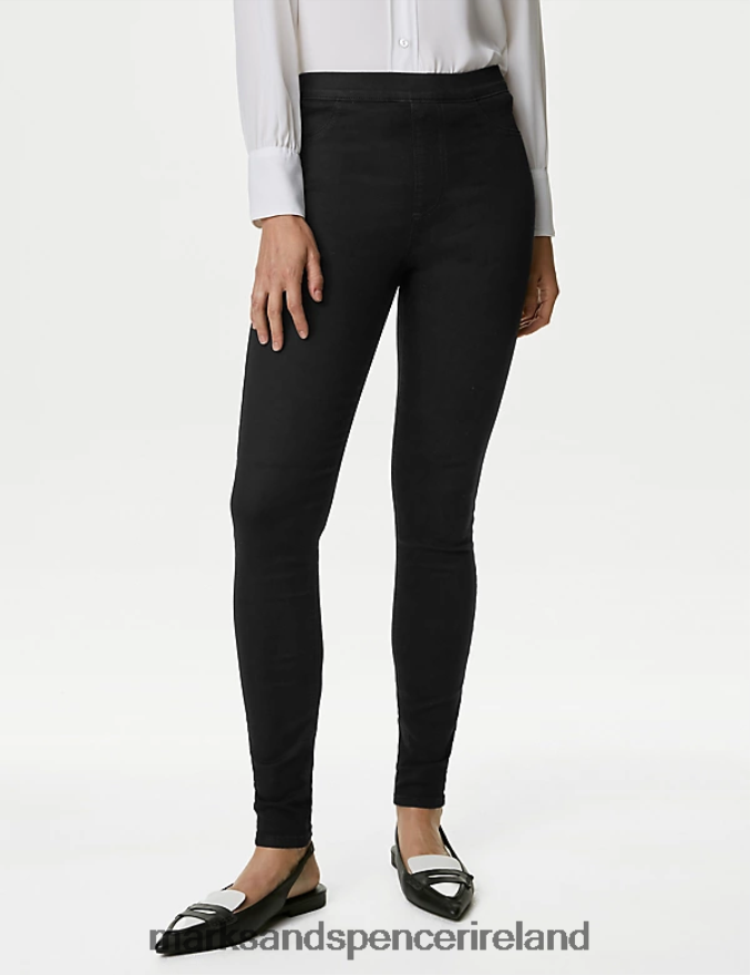 Marks & Spencer Women High Waisted Jeggings Black Clothing 2VJ8DF60