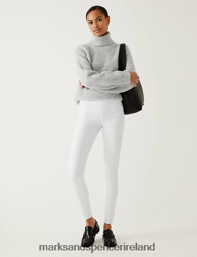 Marks & Spencer Women High Waisted Jeggings Soft White Clothing 2VJ8DF61