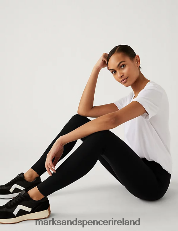 Marks & Spencer Women High Waisted Leggings Black Clothing 2VJ8DF2966
