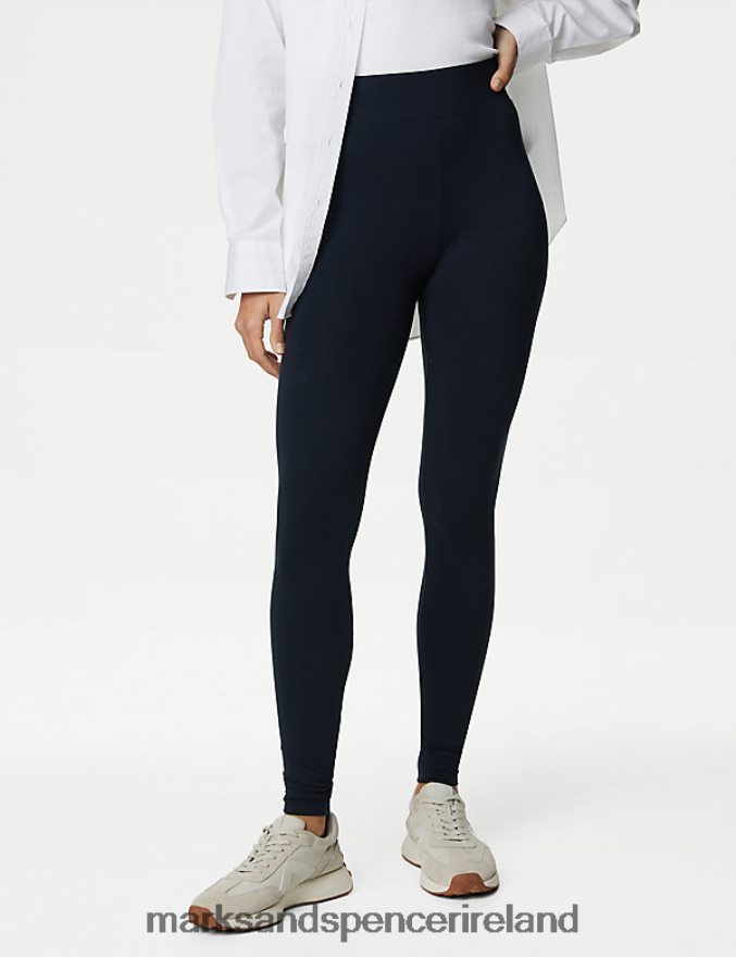 Marks & Spencer Women High Waisted Leggings Navy Clothing 2VJ8DF2623