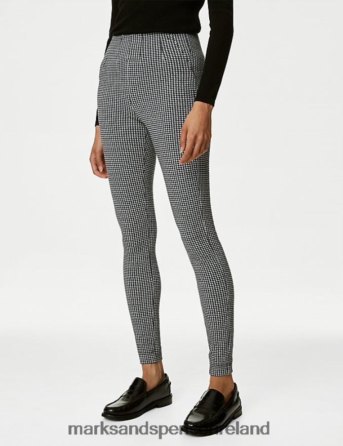 Marks & Spencer Women Magic Shaping Dogtooth Leggings Black Mix Clothing 2VJ8DF813