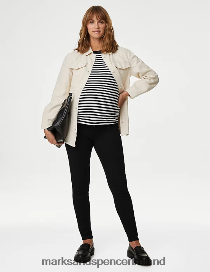 Marks & Spencer Women Maternity Over Bump Jeggings Black Clothing 2VJ8DF2292