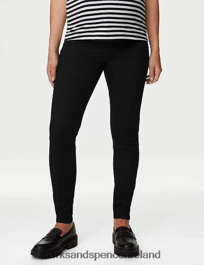 Marks & Spencer Women Maternity Over Bump Jeggings Black Clothing 2VJ8DF2292