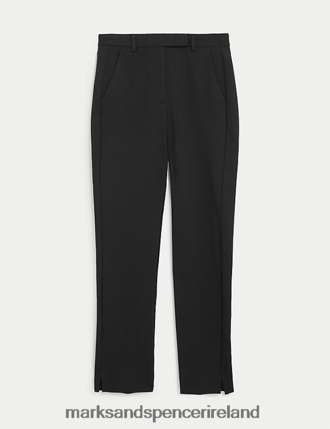 Marks & Spencer Women Jersey Slim Fit Ankle Grazer Trousers Black Clothing 2VJ8DF3222