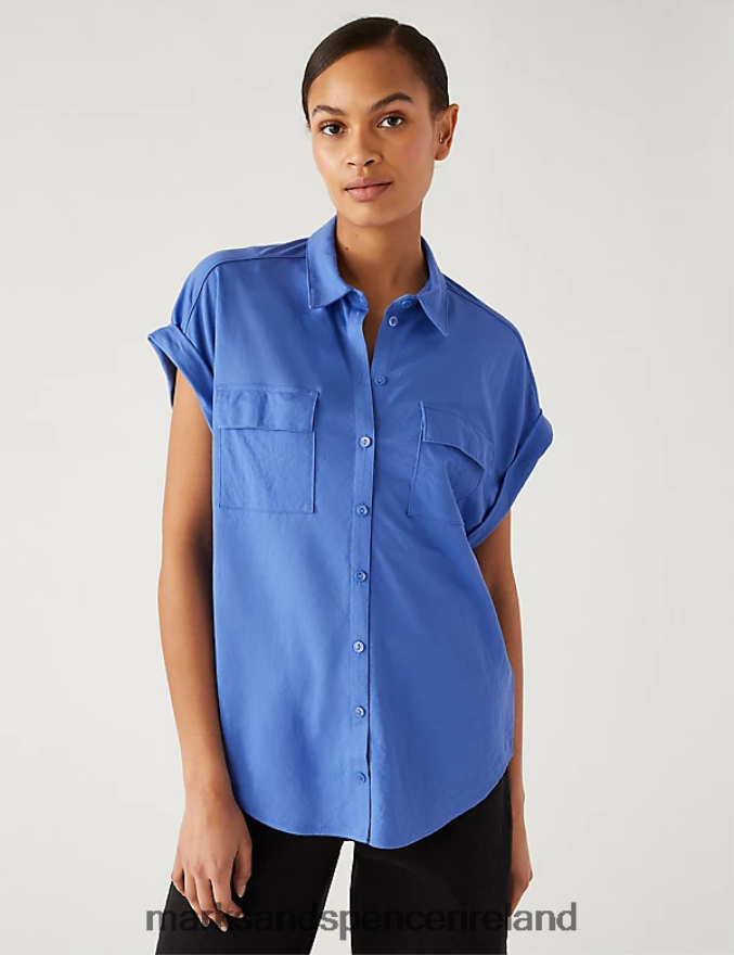 Marks & Spencer Women Jersey Collared Shirt Lupin Clothing 2VJ8DF2646