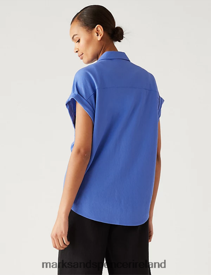 Marks & Spencer Women Jersey Collared Shirt Lupin Clothing 2VJ8DF2646