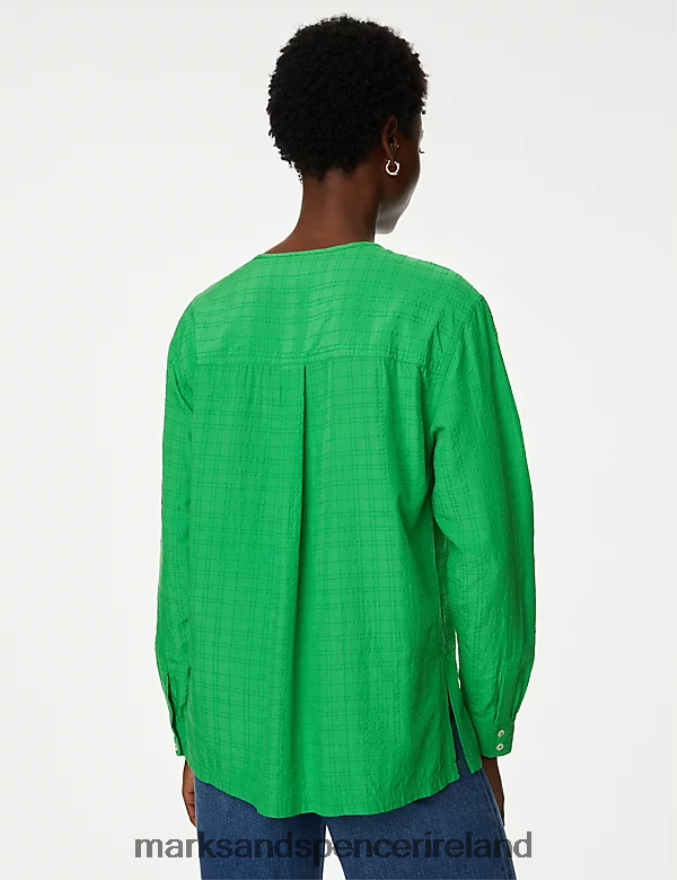 Marks & Spencer Women Modal Rich Longline Blouse Acid Green Clothing 2VJ8DF1270