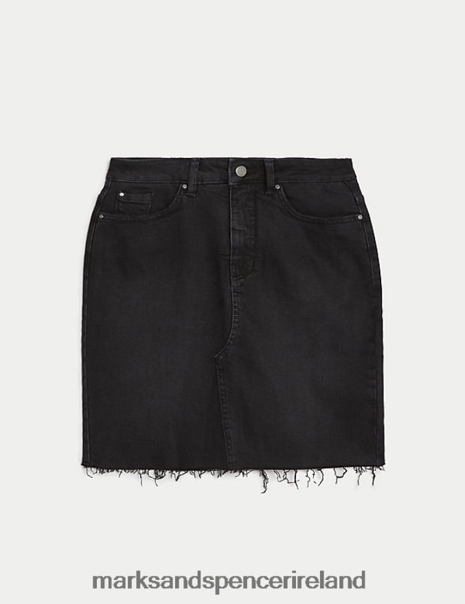 Marks & Spencer Women Denim Mini Skirt Black Clothing 2VJ8DF602