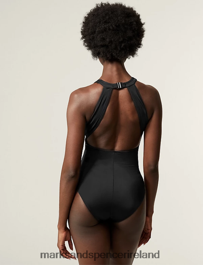 Marks & Spencer Women Halterneck Swimsuit Black Clothing 2VJ8DF1302