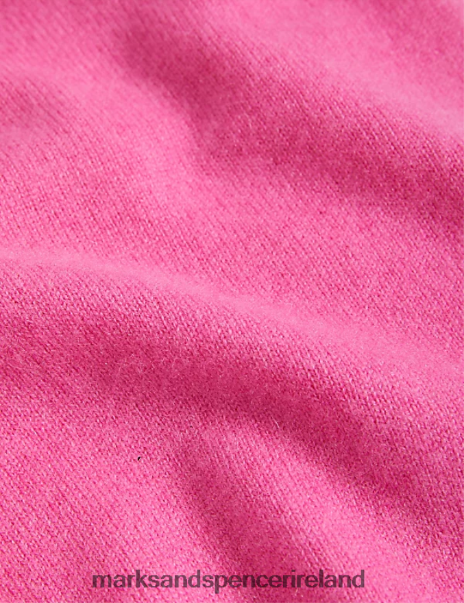 Marks & Spencer Women Pure Cashmere Crew Neck Cardigan Blossom Clothing 2VJ8DF2905