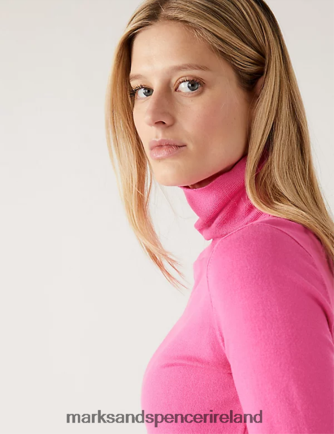 Marks & Spencer Women Roll Neck Jumper Blossom Clothing 2VJ8DF1350