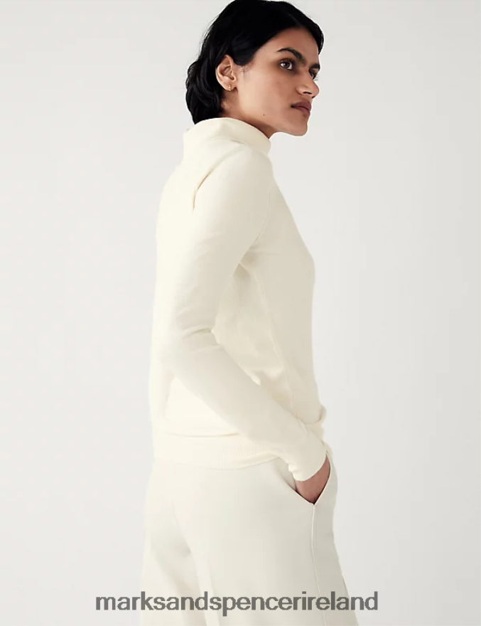 Marks & Spencer Women Roll Neck Jumper Ivory Clothing 2VJ8DF1349