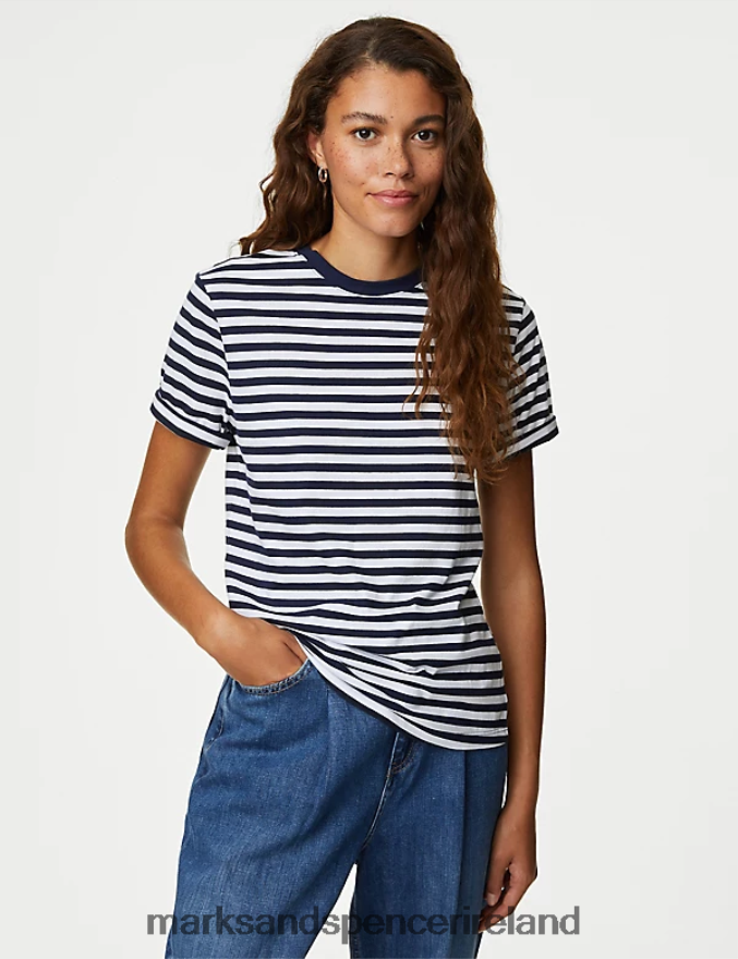 Marks & Spencer Women 3pk Pure Cotton Everyday Fit T-Shirts Black Mix Clothing 2VJ8DF881