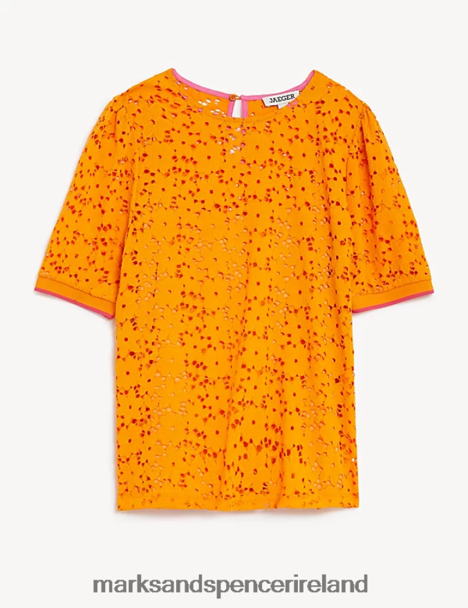 Marks & Spencer Women Lace T-Shirt Orange Clothing 2VJ8DF2622