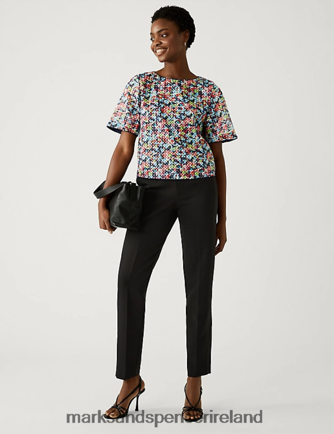 Marks & Spencer Women Jersey Sequin T-Shirt Multi Clothing 2VJ8DF1873