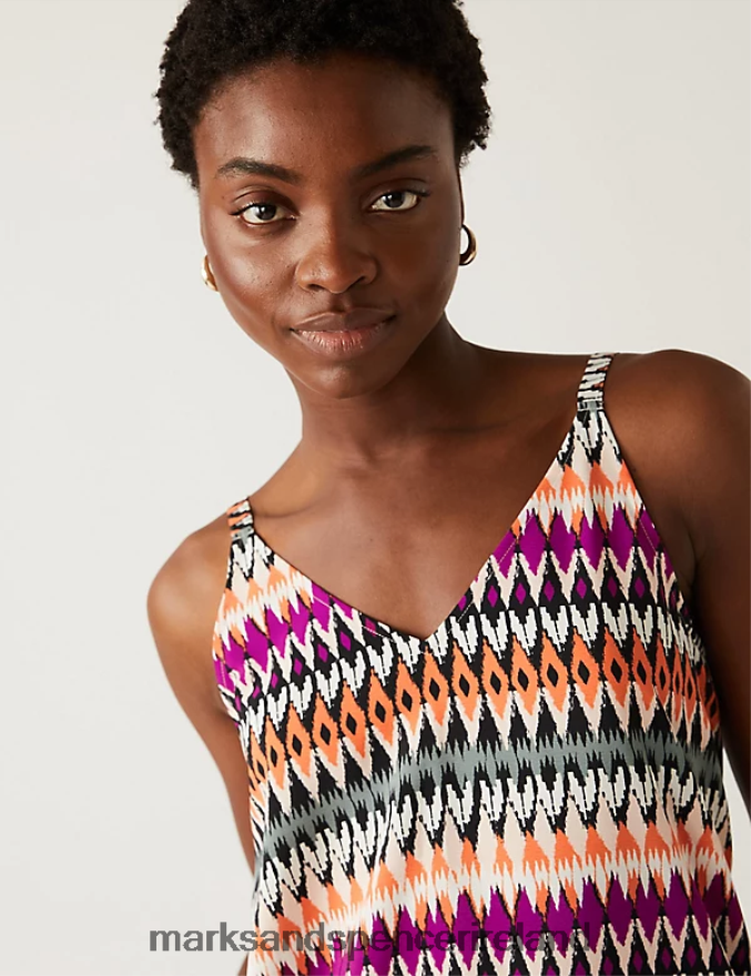 Marks & Spencer Women Printed Cami Top Multi Clothing 2VJ8DF2790