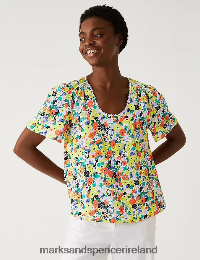 Marks & Spencer Women Printed Top Multi Clothing 2VJ8DF2054
