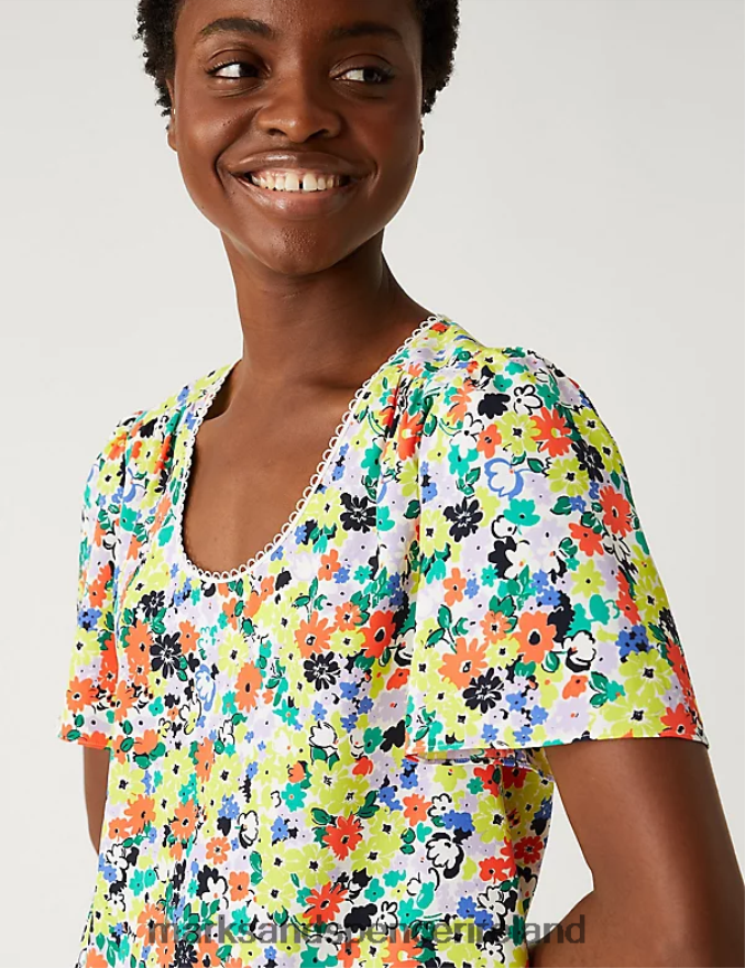 Marks & Spencer Women Printed Top Multi Clothing 2VJ8DF2054