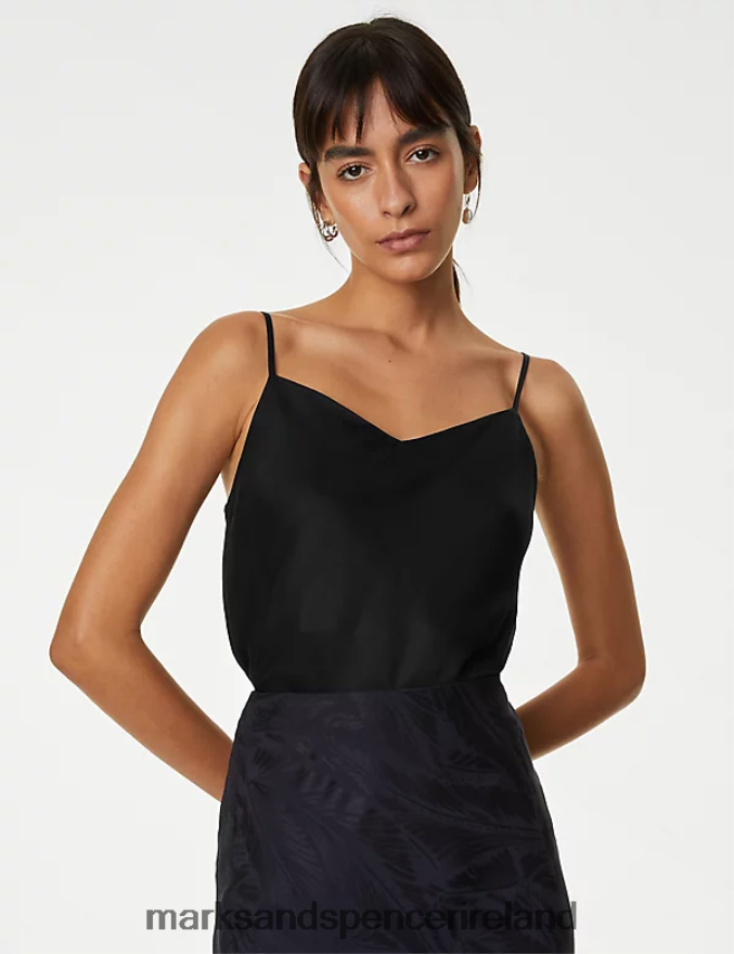 Marks & Spencer Women Satin Cami Top Black Clothing 2VJ8DF2287