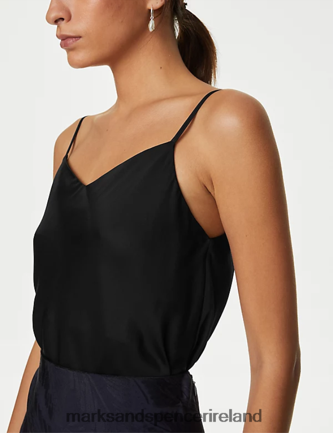 Marks & Spencer Women Satin Cami Top Black Clothing 2VJ8DF2287