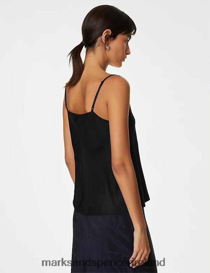 Marks & Spencer Women Satin Cami Top Black Clothing 2VJ8DF2287