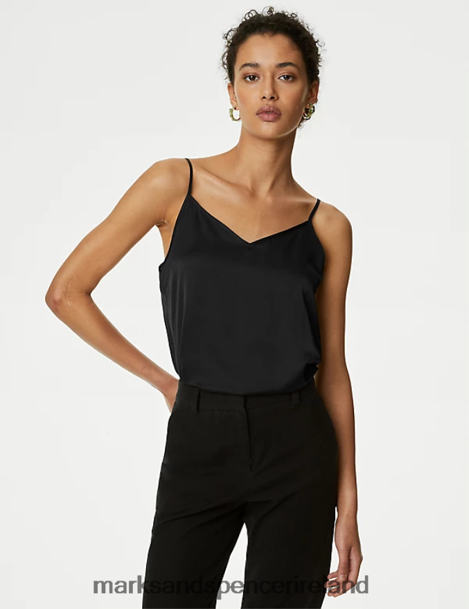 Marks & Spencer Women Satin Cami Top Black Clothing 2VJ8DF798