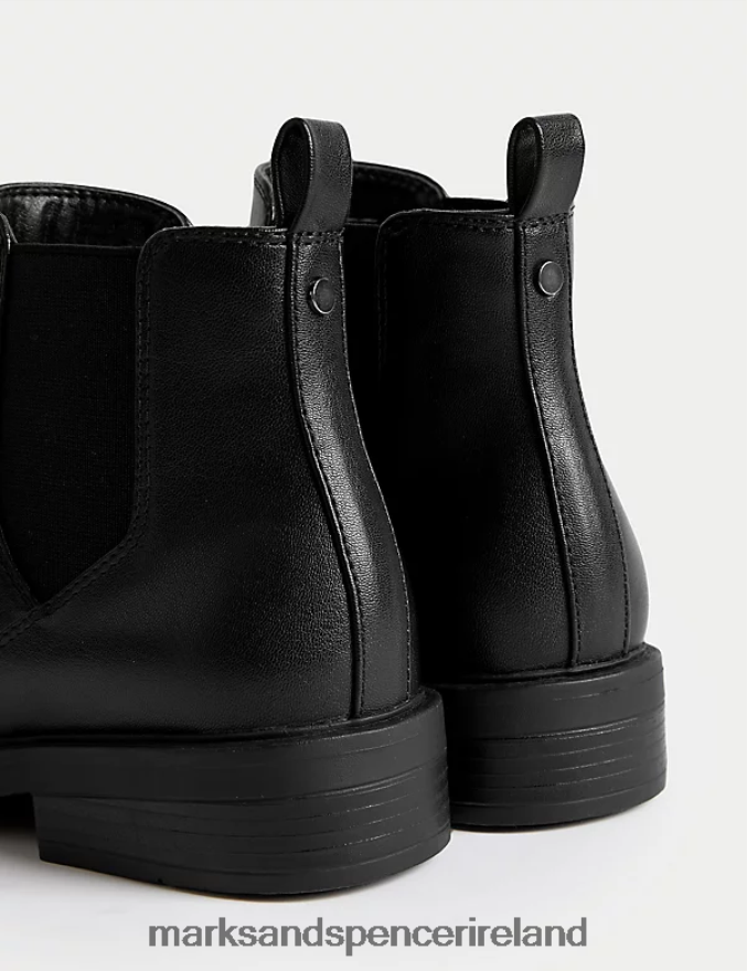 Marks & Spencer Women Chelsea Flat Boots Black Footwear 2VJ8DF2522