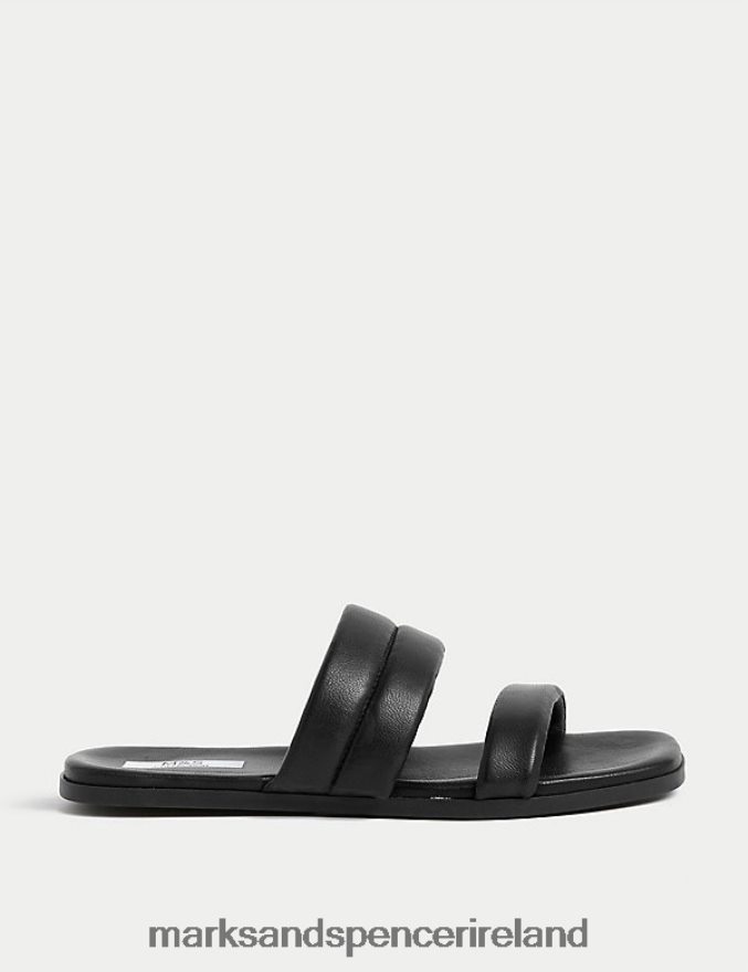Marks & Spencer Women Padded Flat Mules Black Footwear 2VJ8DF2332
