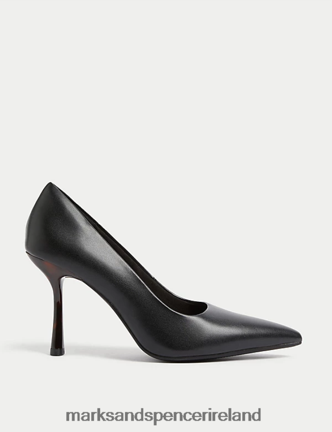 Marks & Spencer Women Statement Pointed Court Shoes Black Footwear 2VJ8DF743