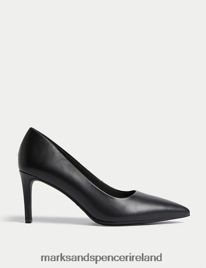 Marks & Spencer Women Stiletto Heel Pointed Court Shoes Black Footwear 2VJ8DF1549