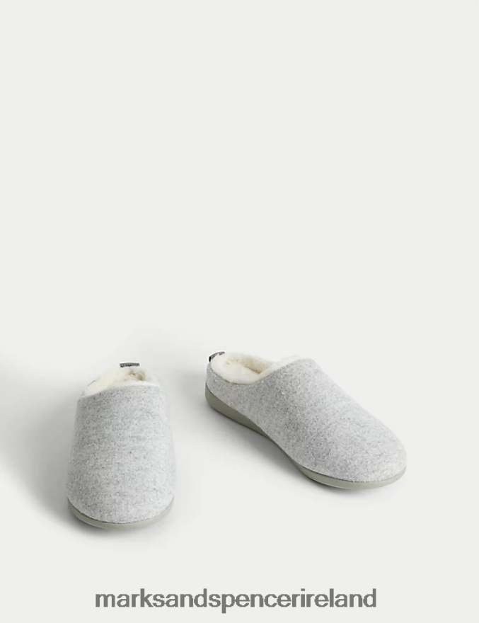 Marks & Spencer Women Mule Slippers with Secret Support Grey Mix Footwear 2VJ8DF2278