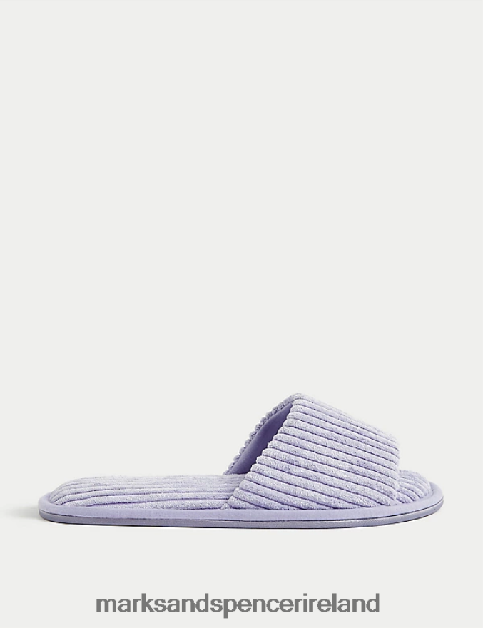 Marks & Spencer Women Open Toe Mule Slippers Lilac Footwear 2VJ8DF1094