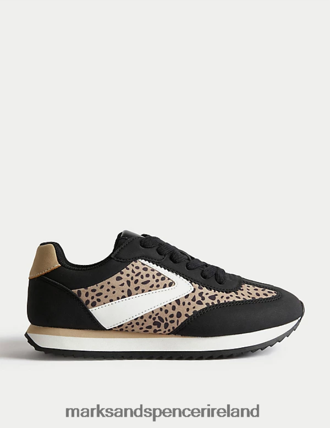 Marks & Spencer Women Side Detail Trainers Black Footwear 2VJ8DF1497