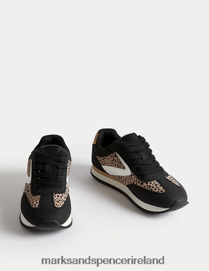 Marks & Spencer Women Side Detail Trainers Black Footwear 2VJ8DF1497