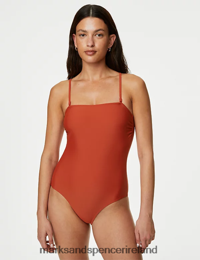 Marks & Spencer Women Bandeau Swimsuit Copper Swimwear & Beachwear 2VJ8DF2624