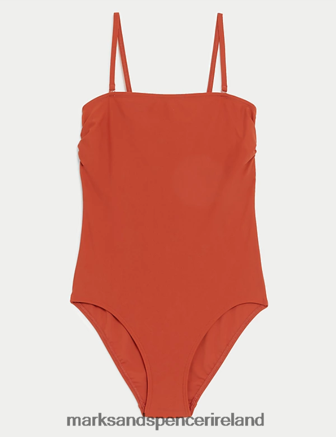 Marks & Spencer Women Bandeau Swimsuit Copper Swimwear & Beachwear 2VJ8DF2624