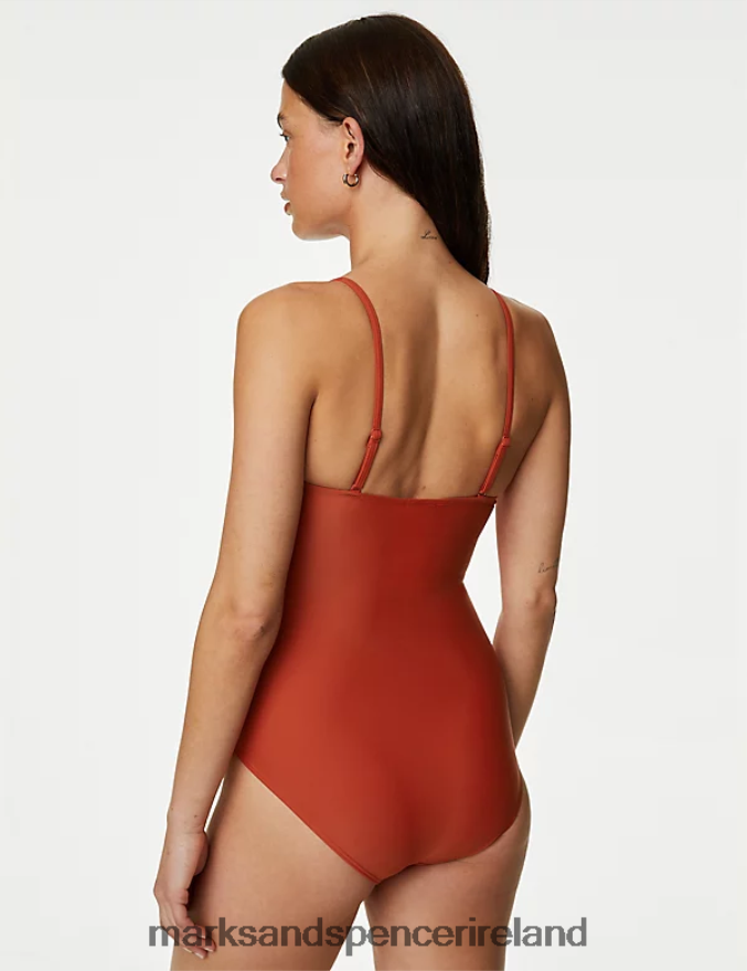 Marks & Spencer Women Bandeau Swimsuit Copper Swimwear & Beachwear 2VJ8DF2624