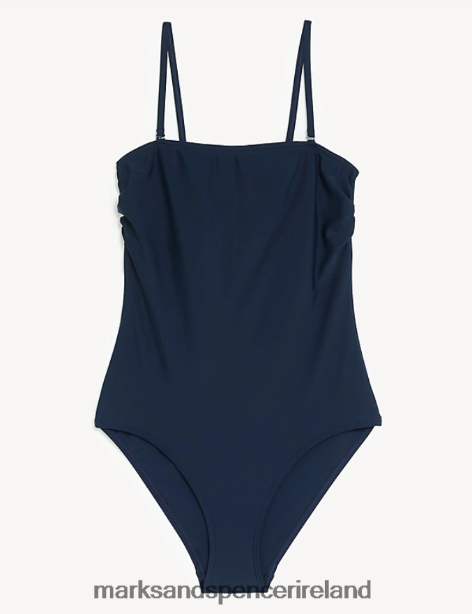 Marks & Spencer Women Bandeau Swimsuit Navy Swimwear & Beachwear 2VJ8DF2264